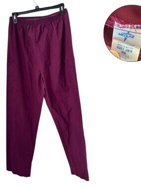 Medline ComfortEase Maroon Scrub Pants Womens Medium